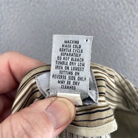 Chicos Pants Womens 0.5 US 6 Brown Striped Stretch Wide Leg Stretch Capri Casual - Picture 7 of 12